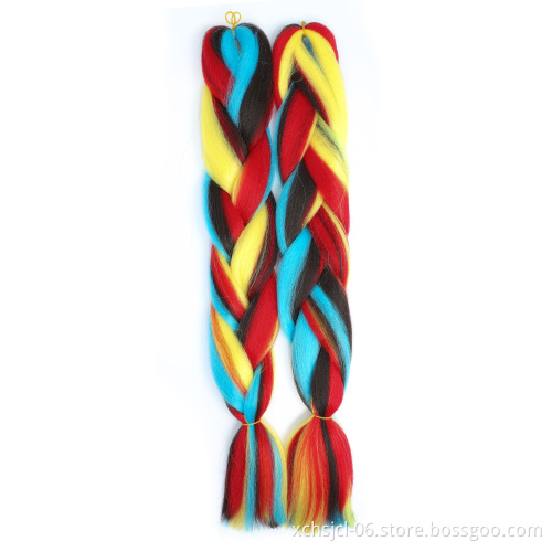 Braiding Hair Mix Rainbow Braids Synthetic Jumbo Braids Hair Extension for Women
